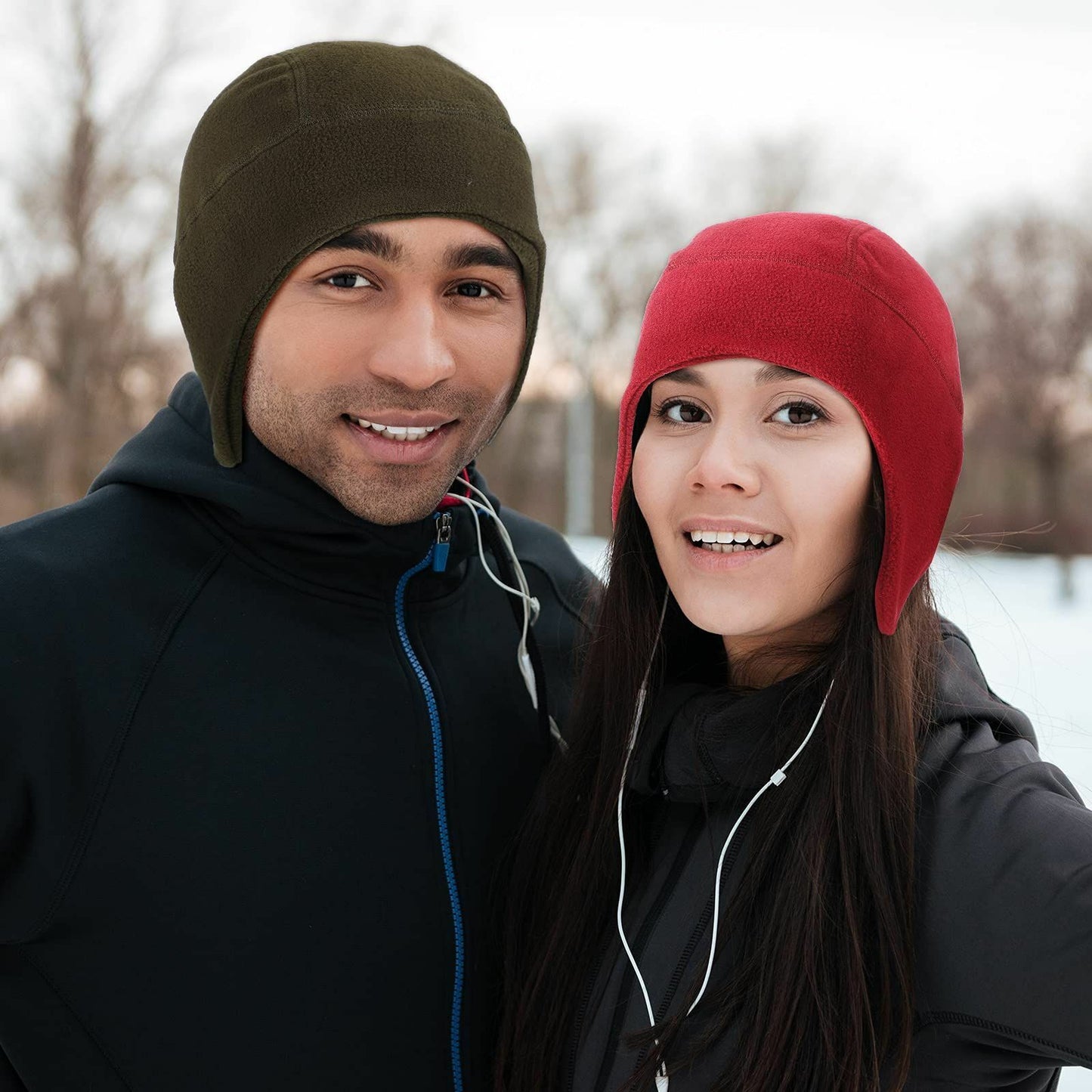 Polar Fleece Cap Winter Warm Outdoor Sport Skiing Cycling Windproof Soft Beanie