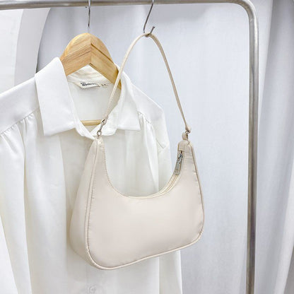Nylon Underarm Shoulder Purse Canvas Small Shoulder Bag Clutch Handbag Polyester