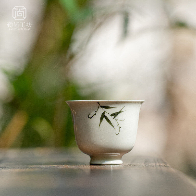 Handpainted Tea Cup 20ml Chinese Porcelain Kungfu Tea Cup Antique Master Cup New
