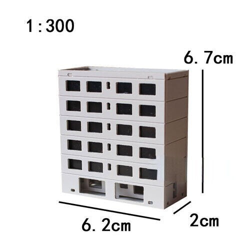 1:300 Building Model Railway House Road Scene Display Model Toy