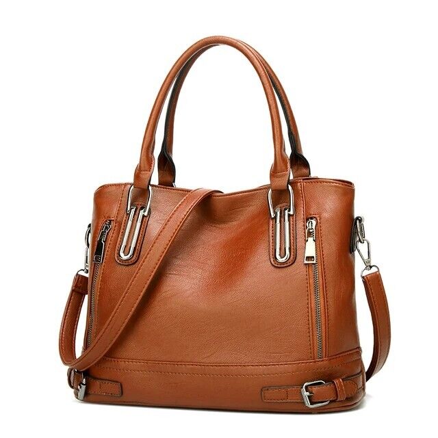 Women's Vintage Genuine Leather Shoulder Bag Laptop Bag For Work Carryall Gift