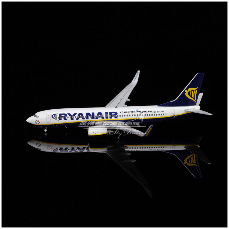 1:400 JC Wings RYANAIR Boeing 737-800 Passenger Airplane Diecast Aircraft Model