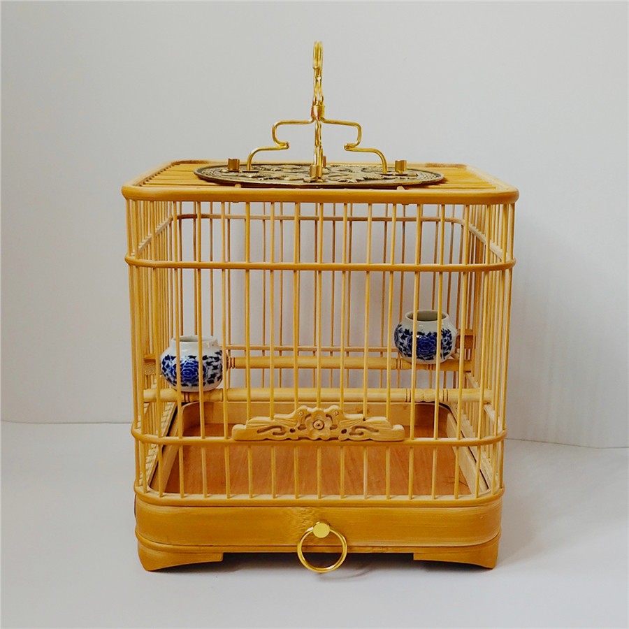 Exquisite Handmade Chinese Bamboo Wood Bird Cage Birdcage