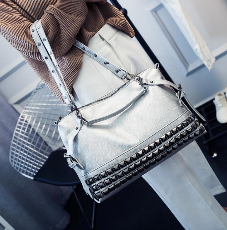 PU Leather Handbag School Bag Shoulder Messenger Bag