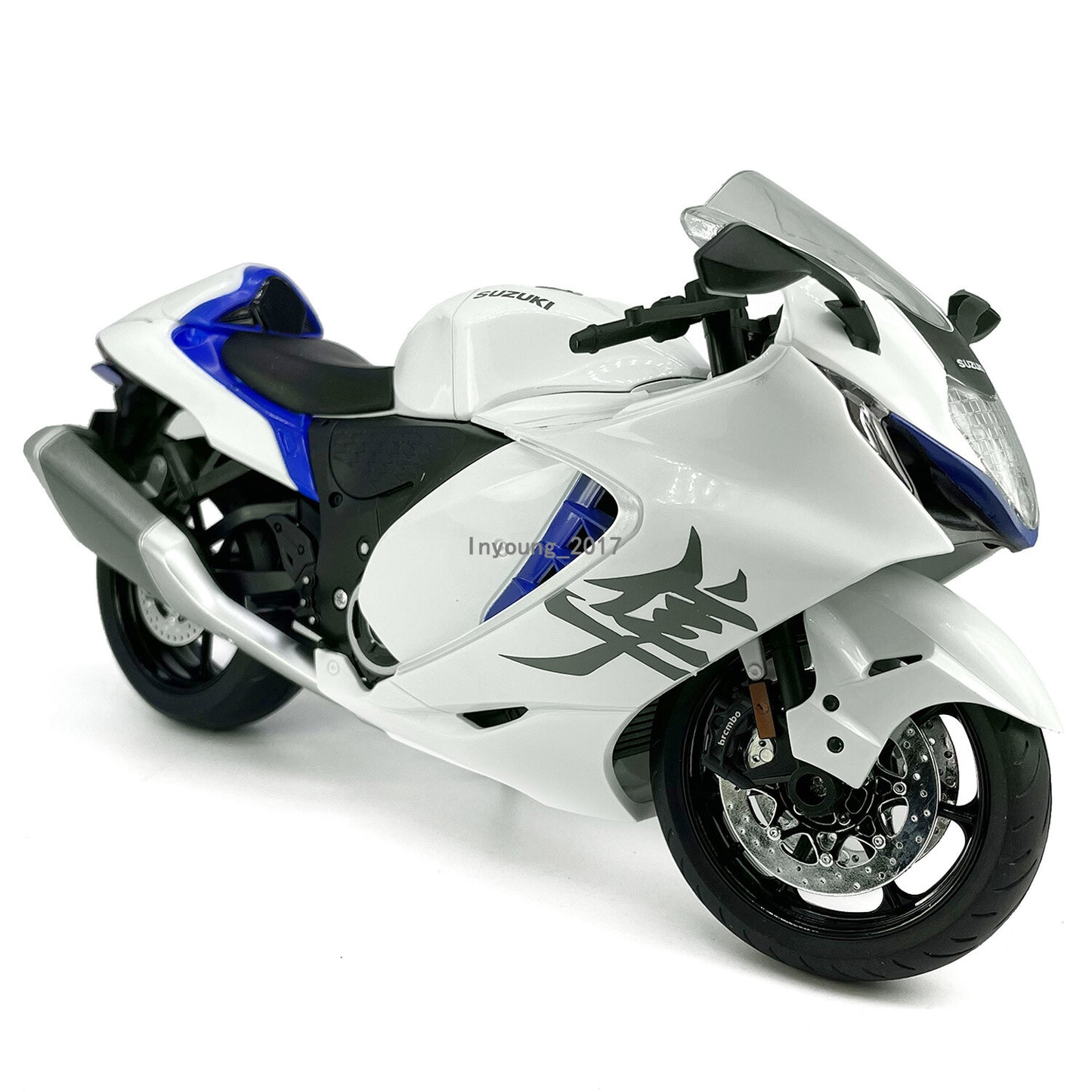 1:9 2023 Suzuki Hayabusa Motorcycle Model Diecast Toys for Boys Gifts Kids White
