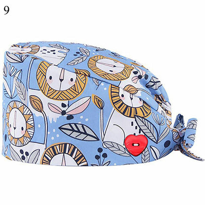 Surgical Cap Doctor Nurse Headwear Adjustable Sweat-absorbent Head Cover Hats