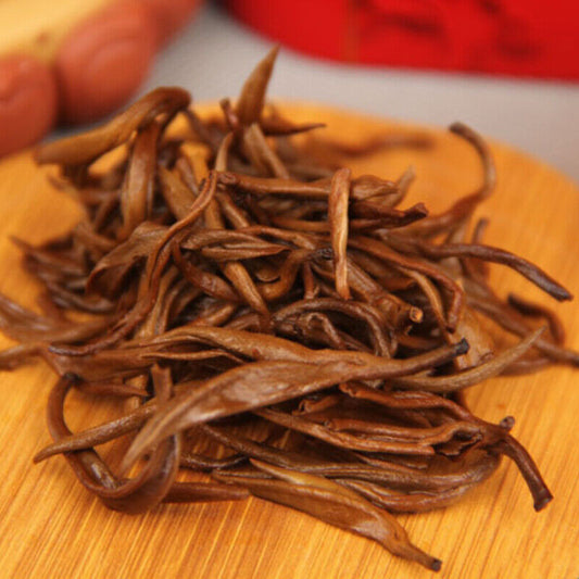 Gold Wire Dian Hong Tea Red Single Bud Chinese Organic Black Tea -