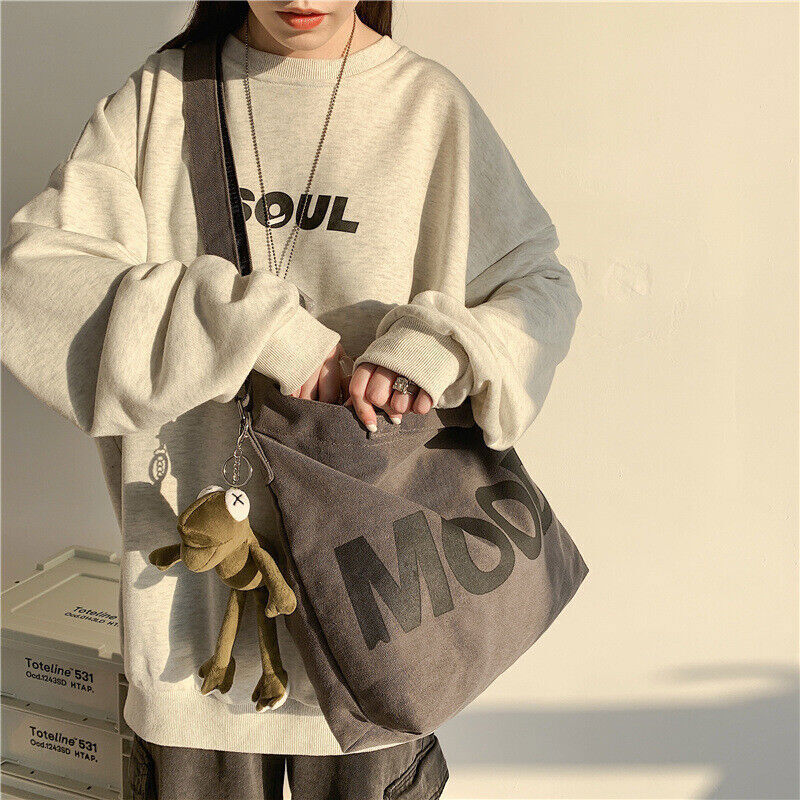 US Unisex Casual Crossbody Bag adjustable Canvas Tote Shoulder Handbag Messenger
