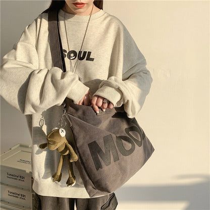 US Unisex Casual Crossbody Bag adjustable Canvas Tote Shoulder Handbag Messenger