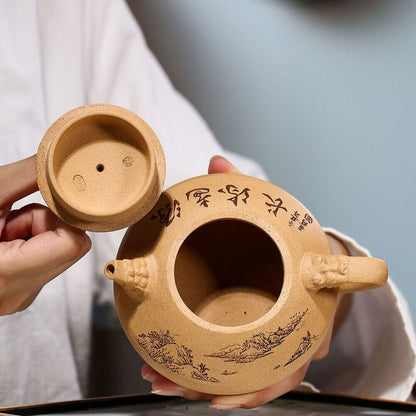 Handmade Tea Pot Marked Creative Shipiao Pot Master Yixing Zisha Duan Clay Pot