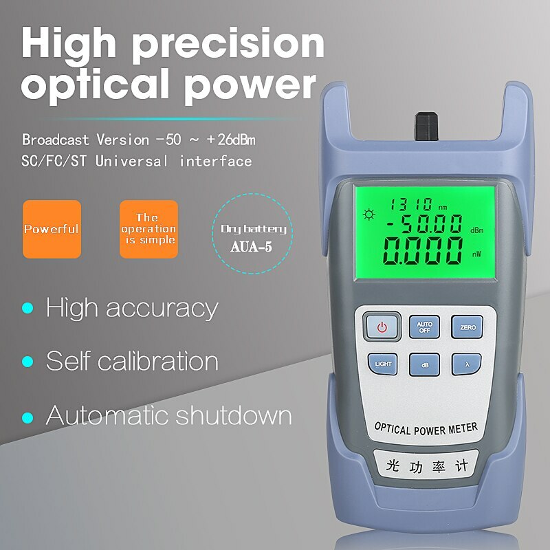 AUA-7/AUA-5 Optical Power Meter Cable Tester -70dBm~+10dBm/-50dBm~+26dBm