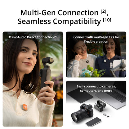Multi-Color DJI Mic Mini 2 (1 TX+1 RX) 48H Runtime Noise Cancelling