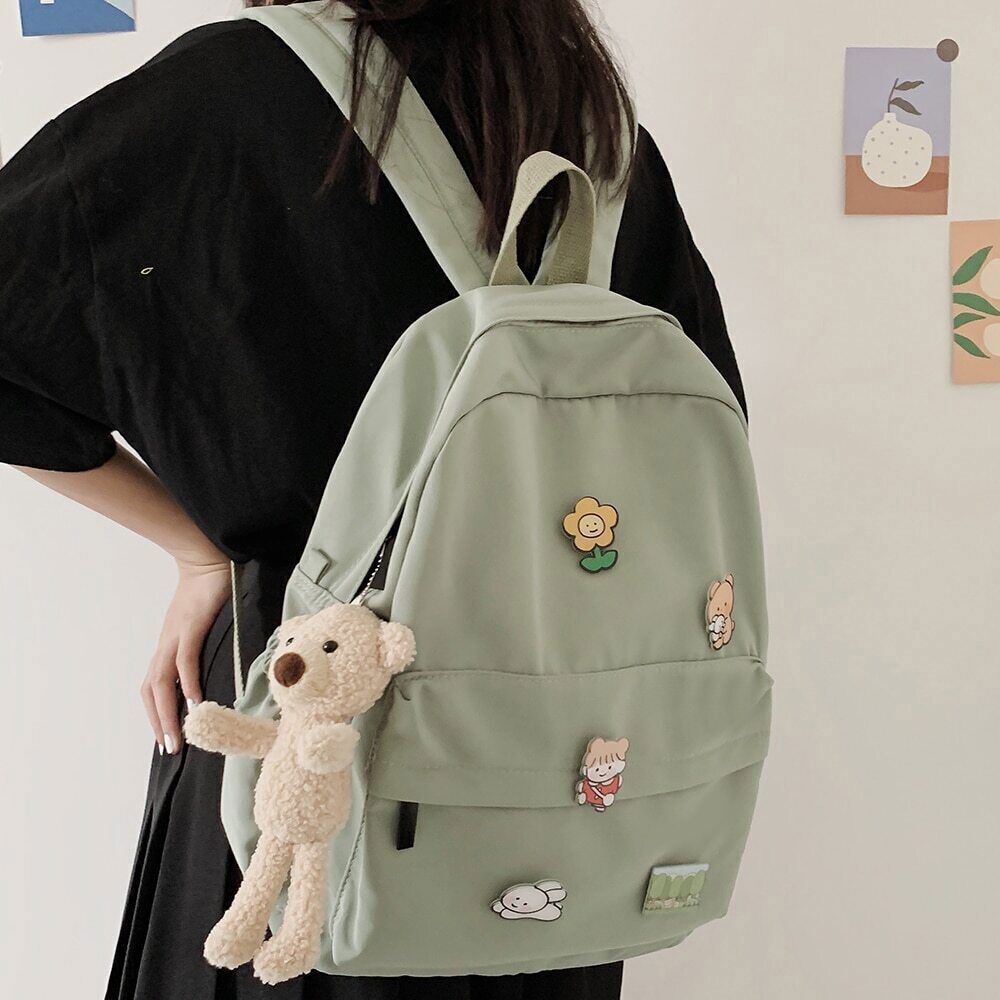 Women Nylon Cute Backpack Student College School Bag Backpack Ladies Bags