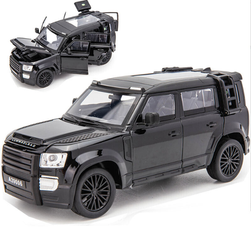1:24 Land Rover Defender CLR Diecast Model Car Vehicle Toy Sound Light Modified
