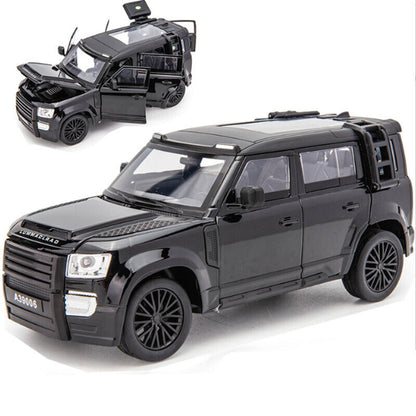 1:24 Land Rover Defender CLR Diecast Model Car Vehicle Toy Sound Light Modified