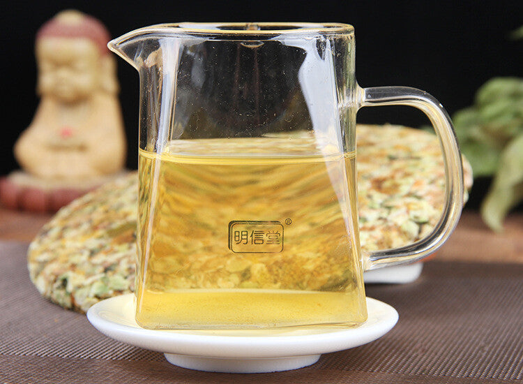 Yunnan Pu'er Tea Pu'er Flower Linkang Snow Mountain Ancient Tree Raw Tea 357g -