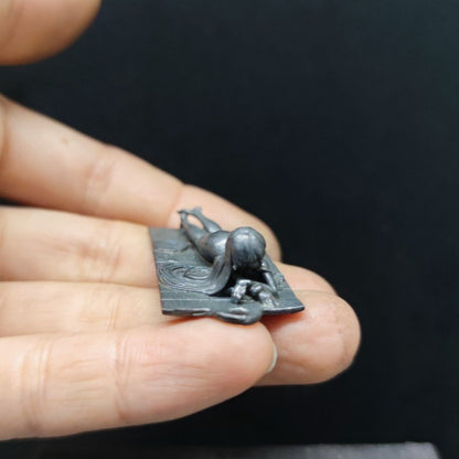 Black Brass Seductive Ass Girl Statue Art Beauty Model Figurine Artwork Pendant