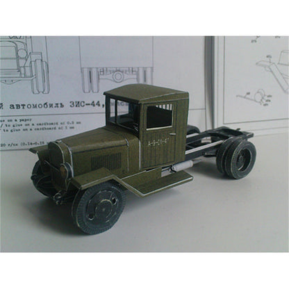 1:43 WWII Soviet Zis-44 Battlefield Ambulance Army Truck Paper Model Unassembled