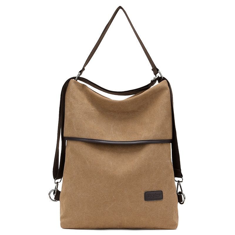 Canvas Backpack Fashion Shoulder Bag Traveling School Purse Rucksacks Blue Khaki