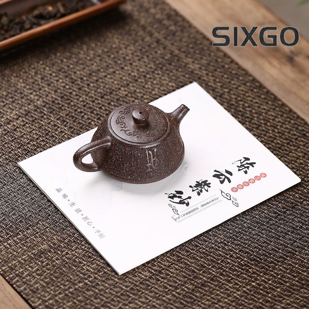 3.4oz Tea Pot With Certificate Paper True Yixing Zisha Purple Clay Pot 7 Infuser