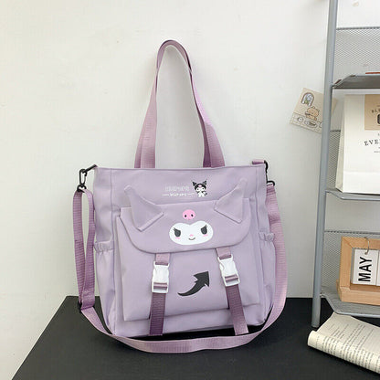 Women Kuromi Shoulder Messenger Bag Cute Girl's Cartoon Travel Storage Bag Gifts