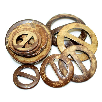 Belt Buckle Natural Coconut Shell Ring Wooden Children DIY Clothing Accessories