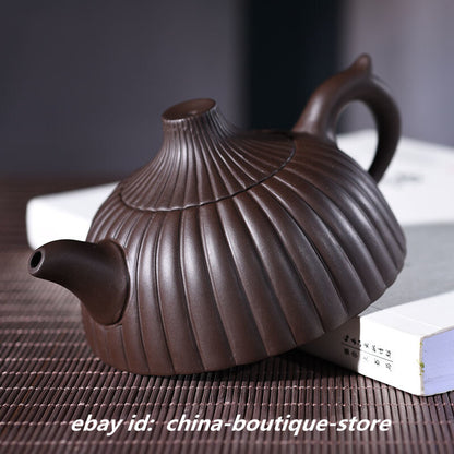 Fine China Yixing Zisha Pottery 200cc Purple Clay Teapot Handmade Wine Tea Pot