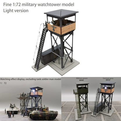 1:72 German Military Watchtower Model Military Scenario Module Alloy Finished