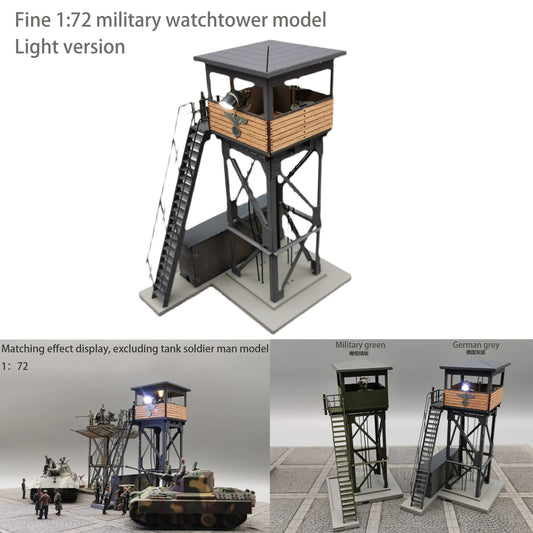 1:72 German Military Watchtower Model Military Scenario Module Alloy Finished
