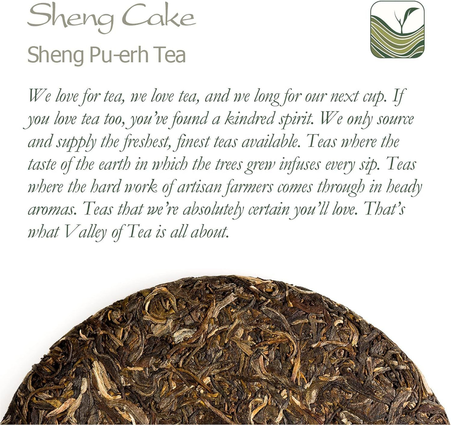 Pu-erh Sheng Tea Cake Raw - Pressed Tea Perfect for Aging - Puer Naked Tea 357g