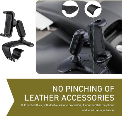 360° Rotatable Car Phone Holder – Adjustable Spring Clamp for 4.7"-6.5" Smartpho