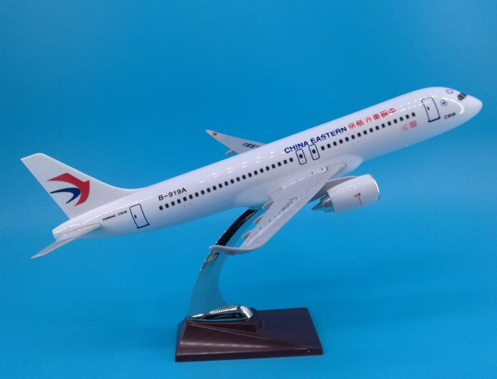 38CM CHINA EASTERN COMAC C919 B-919A Passenger Airplane Resin Aircraft Model