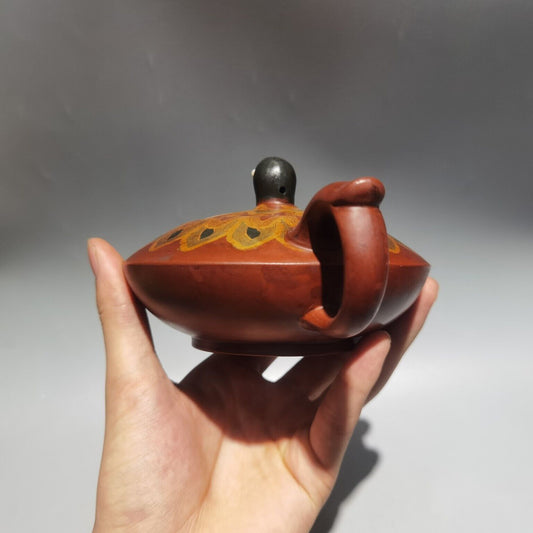Chinese Yixing Zisha Clay Handmade animal statue Exquisite Teapot品名：孔雀壶 低款：吕尧臣