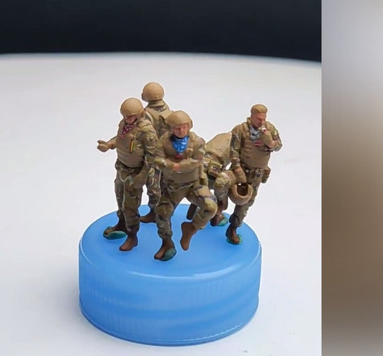 1/72 Scale US Armored Vehicle Crew Group Of 5pcs Soldier Finished Model No Tank