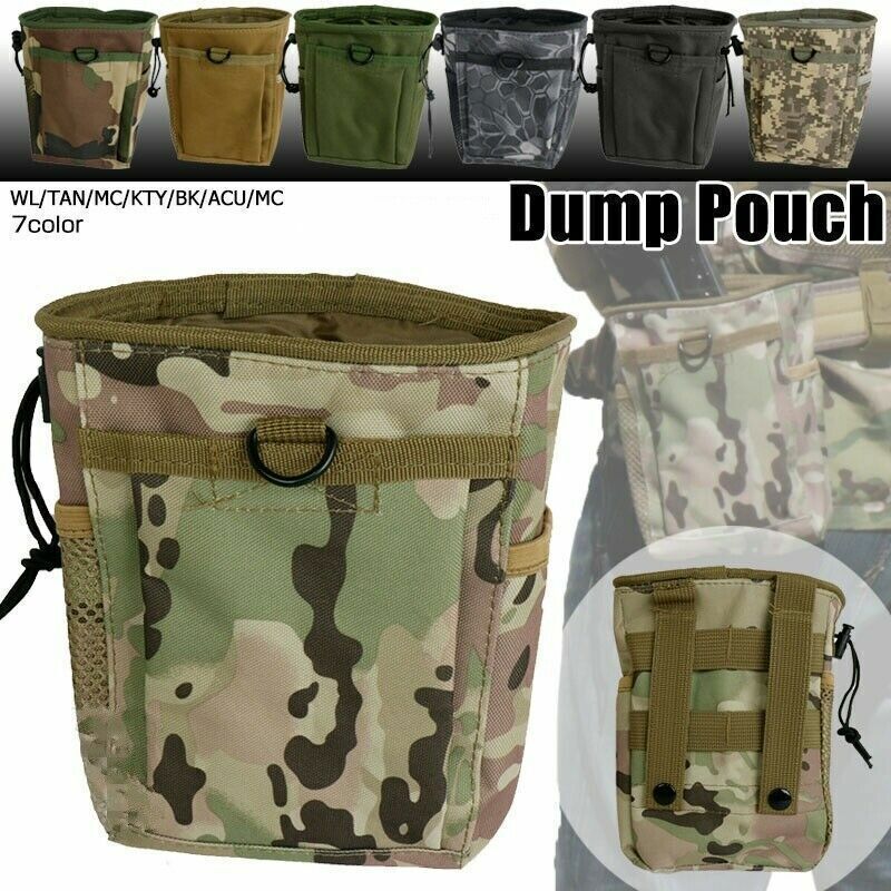 Tactical Molle Dump Pouch Drawstring Magazine Dump Bag Utility Belt Ammo Pouch