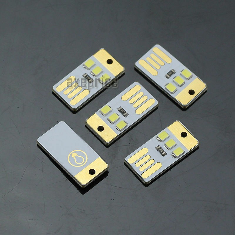 2Pack Super Mini 3-LED USB Tiny Night Light PC Laptop Pocket Lamp Color Random G