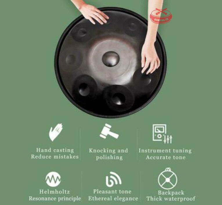 D Minor 10 Notes New Steel Hand Drum Harmonic Handpan