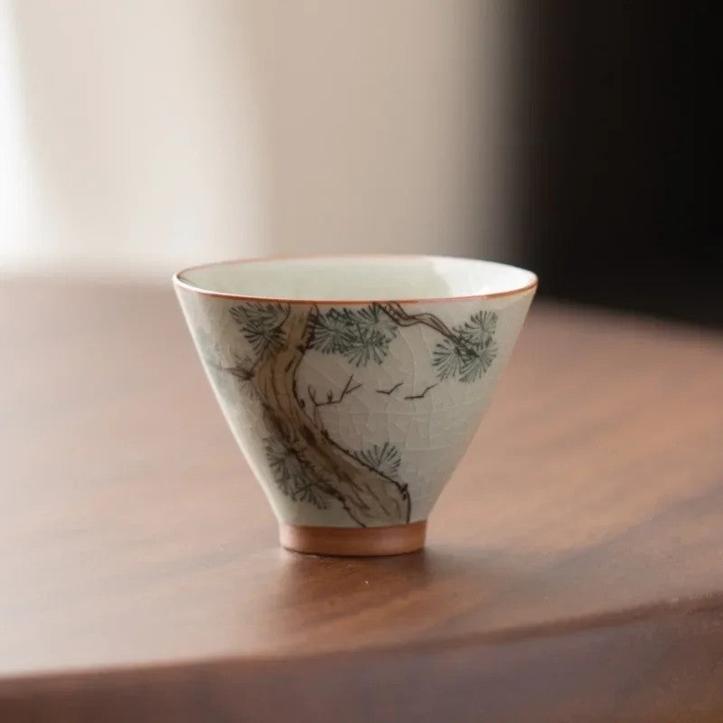 60ml Ceramics Hand Painted Teacup Master Cup Vintage Chinese Kung Fu Teaset