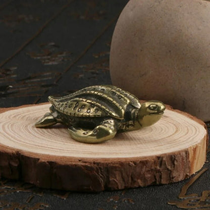 Brass Turtle Ornaments Tea Pet Decoration Office Ornaments Copper Artifact