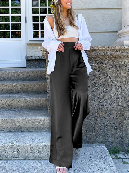 Women Trousers Casual Trousers Baggy Pants Straight Pants Casual Trousers