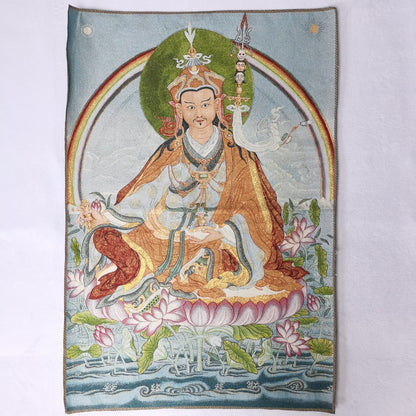 36" Tibet Tibetan Cloth Silk Guru Rinpoche Padmasambhava Tangka Thangka Mural 21