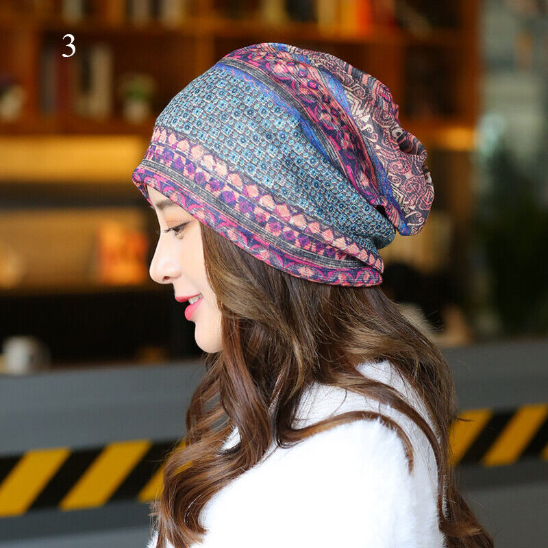 Women's Turban Cap Spring and Summer Outdoor Hat Breathable Pullover Cap Thin