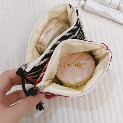 Small Cosmetic Bag Zipper Makeup Lipstick Travel Purse Organizer Pouch 14*10 CM
