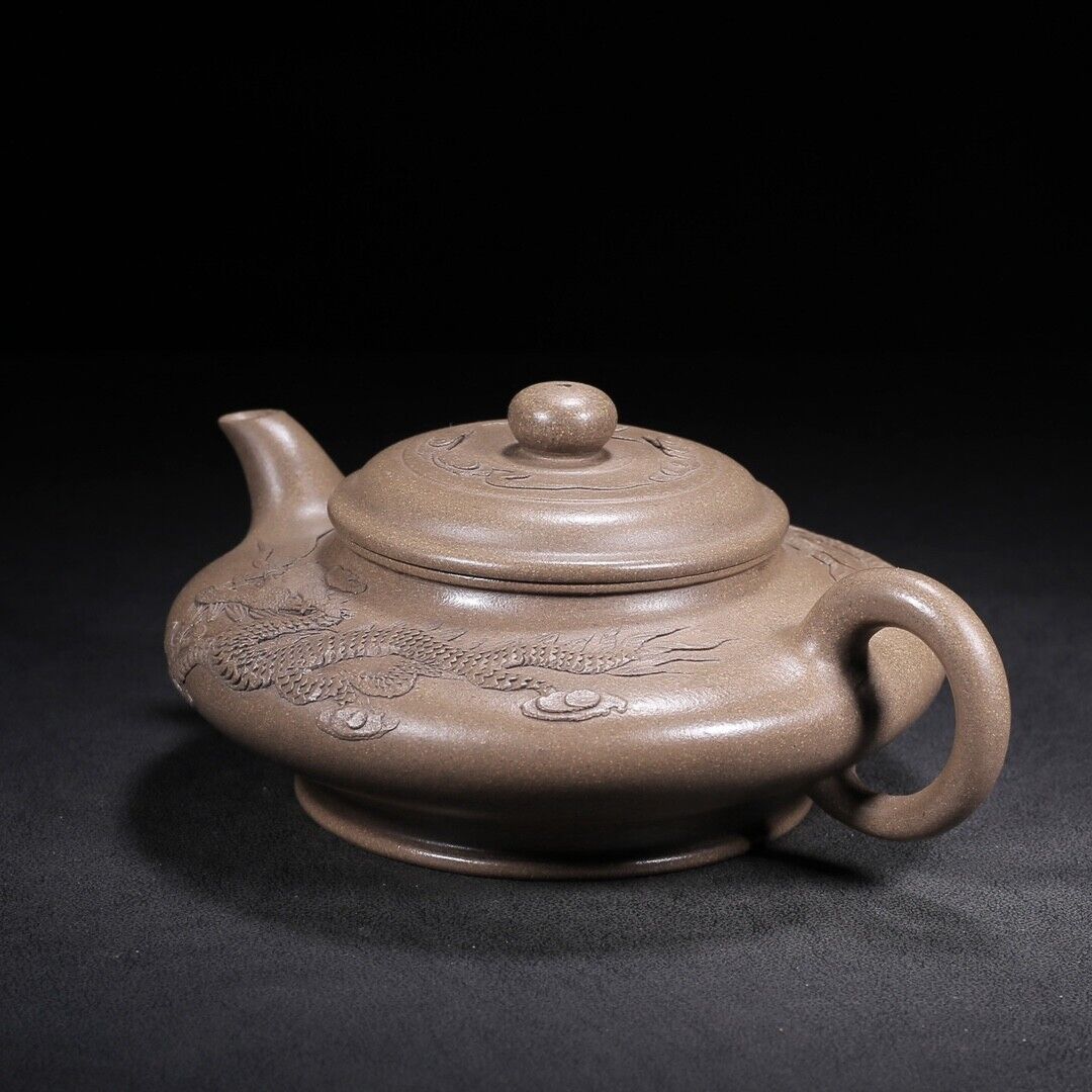 Chinese Yixing Zisha Clay Handmade Exquisite Teapot（龙凤呈祥 底款：曼希陶艺）