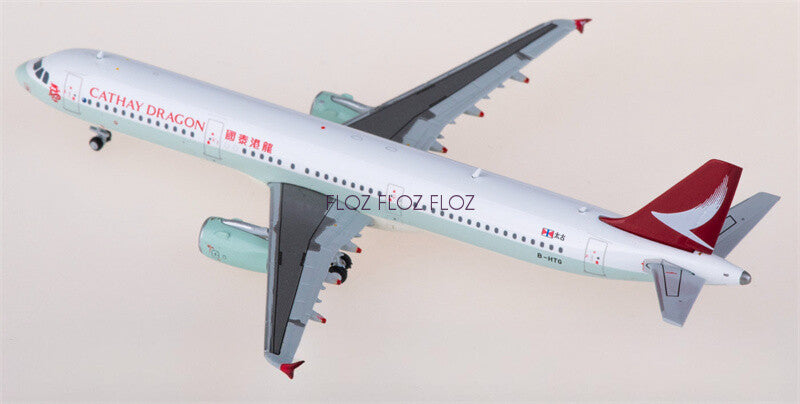 for JC Wings for Cathay Dragon for Airbus A321 B-HTG 1:400 plane Pre-built Model