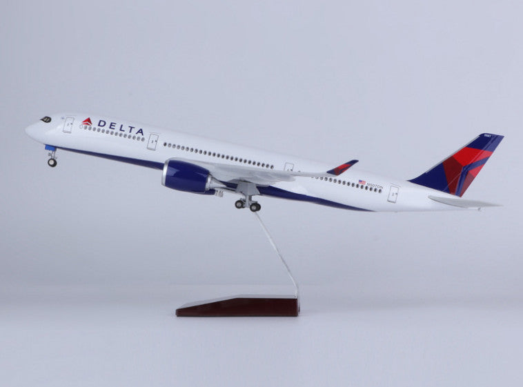 47CM 1:140 DELTA AIRBUS A350 Passenger Plane Landing Gear Resin Aircraft Model