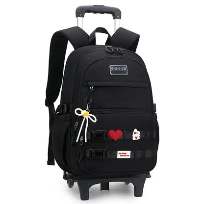Girls Roller Backpack Boys Trolley School Bag Children's Backpack Wheels
