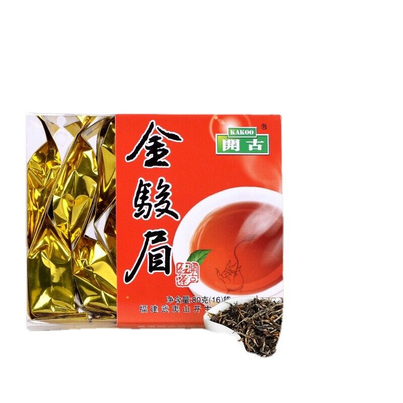 80g Jinjunmei Fujian Wuyishan Min Black Tea Tea Bagged Tea 16 Packs/Box