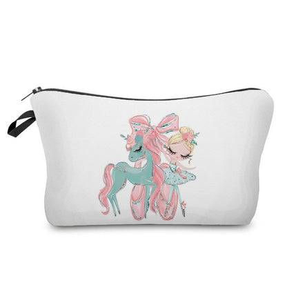 Makeup Bags Dancer Print Cosmetic Case Toiletries Organizer Traveling Polyester
