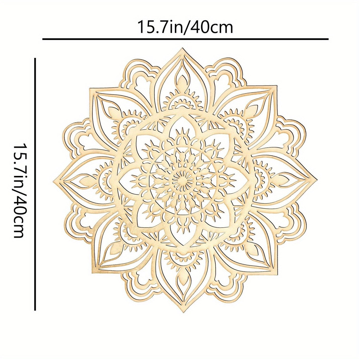 1pc Moroccan Indian Mandala Metal Wall Art - Boho Ethnic Decor for Living Room